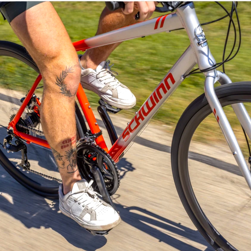 Schwinn Men's Circuit Hybrid Bike - Silver/Red | Commute & Fitness BMart & Services Schwinn Men's Circuit Hybrid Bike - Silver/Red | Commute & Fitness BMart & Services