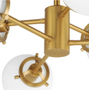 Bistro 6-Light Satin Brass Chandelier with LED Bulbs Included C3766SWSBR