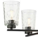Mauzy Collection 5-Light Matte Black Transitional Chandelier with Clear Water Glass Shade for Dining Room