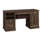 SAUDER 59 in. Rectangular Iron Oak 3 Drawer Executive Desk with File Storage