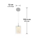 Artika Crystal Cube 5.5-Watt 1 Light Chrome Modern Integrated LED Mini Pendant Light Fixture for Kitchen Island