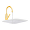 Wellspring  1.5 GPM Single Hole Cold Water Dispenser, Gooseneck Beverage Faucet, Single Hole Deck Mount, Solid Brass in Vibrant Brushed Moderne Brass