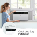LG 8,000 BTU 115V Window Air Conditioner Cools 350 Sq. Ft. with Dual Inverter, Wi-Fi Enabled and Remote in White (Local Pickup Only)