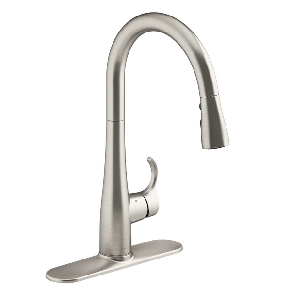 Kohler Simplice Touchless Pull-Down Kitchen Sink Faucet with Three-Function Sprayhead