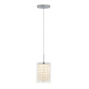 Artika Crystal Cube 5.5-Watt 1 Light Chrome Modern Integrated LED Mini Pendant Light Fixture for Kitchen Island