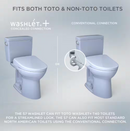 S7A Washlet Elongated Electric Heated Bidet Seat with Contemporary Lid in Cotton White