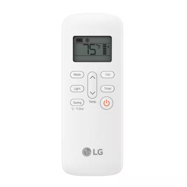 LG 7,000 BTU (12,000 BTU ASHRAE) 115V Portable Air Conditioner Cools 300 Sq. Ft. with Dehumidifier in White
