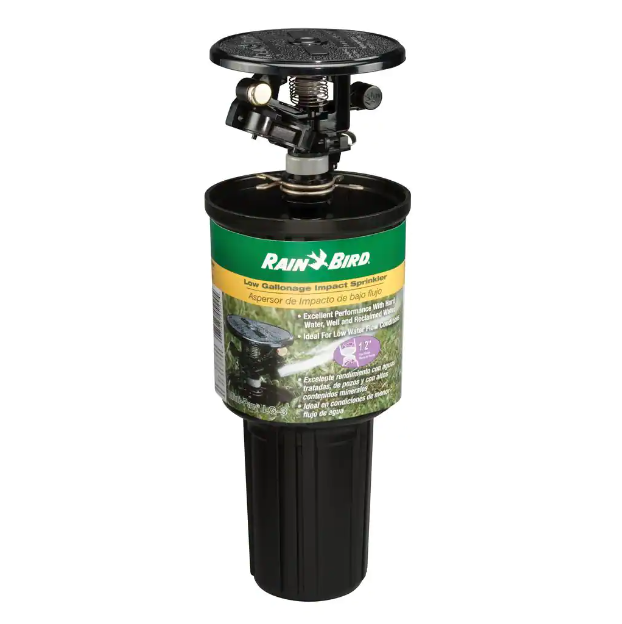 Rain Bird LG-3 Mini-Paw 3in Pop-Up Canned Impact Sprinkler, 360 or 20-340 Degree Pattern, Adjustable 26-41 ft.