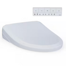 S7A WASHLET+ Elongated Electric Bidet Seat for WASHLET+ Toilet with EWATER+ Auto Open/Close Classic Lid in Cotton White
