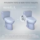 S7A WASHLET+ Elongated Electric Bidet Seat for WASHLET+ Toilet with EWATER+ Auto Open/Close Classic Lid in Cotton White