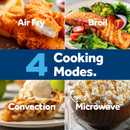 GE® 1.0 Cu. Ft. Capacity Countertop Convection Microwave Oven with Air Fry