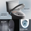 S7A Washlet Elongated Electric Heated Bidet Seat with Contemporary Lid in Cotton White
