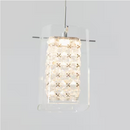Artika Crystal Cube 5.5-Watt 1 Light Chrome Modern Integrated LED Mini Pendant Light Fixture for Kitchen Island