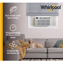 Whirlpool 15,000 BTU 115V Window AC w/ Remote Control for Rooms up to 700 Sq. Ft. LCD Display Auto-Restart Timer White
