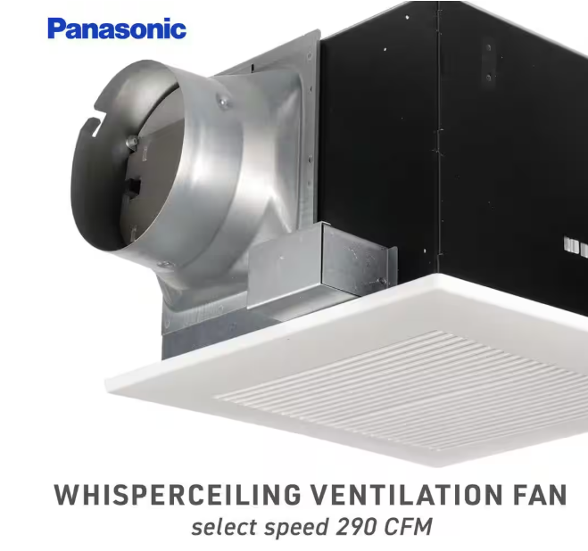 WhisperCeiling 290 CFM Ceiling Surface Mount Bathroom Exhaust Fan, ENERGY STAR