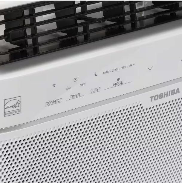Toshiba 8,000 BTU 115-Volt Smart Wi-Fi Touch Control Window Air Conditioner with Remote for upto 350 sq. Ft.