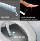 S7A WASHLET+ Elongated Electric Bidet Seat for WASHLET+ Toilet with EWATER+ Auto Open/Close Classic Lid in Cotton White