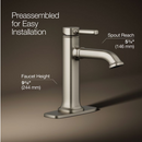 Terzet Single-handle bathroom sink faucet, 1.2 gpm 1PREC34944-4D-BN-AB