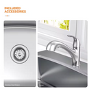 Glacier Bay 25 in. Drop-In Single Bowl 20 Gauge Stainless Steel Kitchen Sink with Pull-Out Faucet