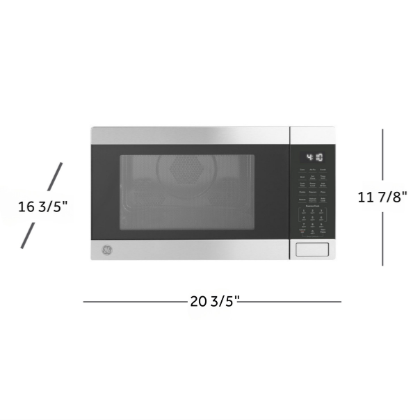 GE® 1.0 Cu. Ft. Capacity Countertop Convection Microwave Oven with Air Fry