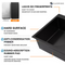 25 in. Drop-in Single Bowl 18 Gauge Black Stainless Steel Kitchen Sink