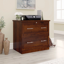 Realspace 29-7/16"W x 18-1/2"D Lateral 2-Drawer File Cabinet, Mulled Cherry