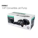 Everbilt DP550C 1 HP Convertible Jet Pump 11 GPM Cast iron, Black