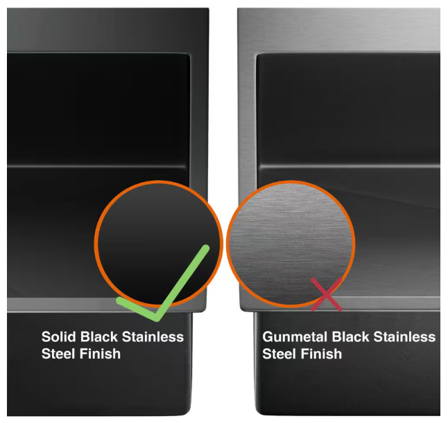 25 in. Drop-in Single Bowl 18 Gauge Black Stainless Steel Kitchen Sink