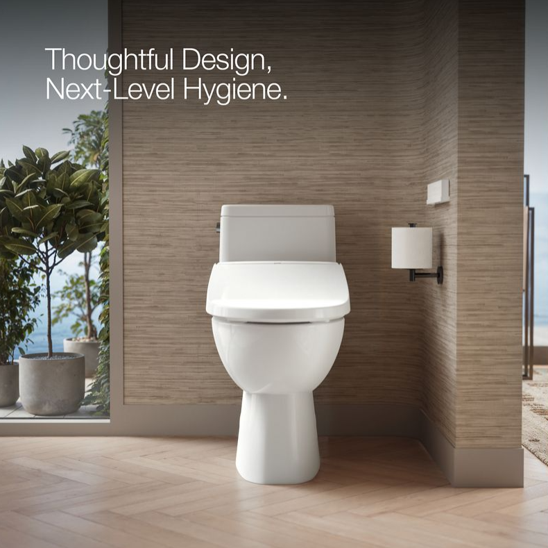 KOHLER PureWash E815 Elongated Heated Bidet Toilet Seat with Remote, Warm Water, Air Dryer, Deodorizer & Self-Cleaning Nozzle - White