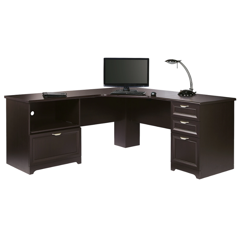 Realspace Magellan Performance 71"W L-Shaped Corner Desk, Espresso.