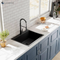 25 in. Drop-in Single Bowl 18 Gauge Black Stainless Steel Kitchen Sink