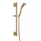 H2Okinetic Gold 1-Spray Patterns 1.75 GPM 2.3 in. Wall Mount Handheld Shower Head with Slide Bar in Champagne Bronze