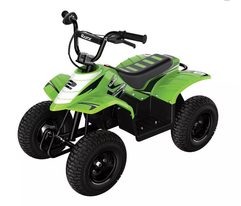 Razor 24V Dirt Quad SX McGrath Powered Ride-On - Green: Steel Frame, 8 MPH, 120 lb Capacity