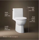 KOHLER Reach 12 in. Rough In 1-Piece 1.28 GPF Single Flush Elongated Toilet in White Seat Included(Local Pickup Only)