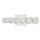 Home Decorators Collection Keighley 18 in. Integrated LED Chrome Bathroom Vanity Light Fixture with Crystal Shade