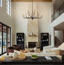 15 - Lights Traditional Chandelier Candle Chandelier Farmhouse Chandelier Dining Room Chandelier Chandeliers For Dining Room ( No Light Included)