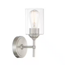 Sconce Home DecoratorsCollectionAyelen 1-Light Brushed Nickel Indoor Wall Sconce, Modern Wall LightStore