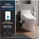 TOTO® WASHLET® C5 Electronic Bidet Toilet Seat with PREMIST and EWATER+ Wand Cleaning, Elongated, Cotton White - SW3084