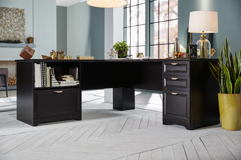 Realspace Magellan Performance 71"W L-Shaped Corner Desk, Espresso.