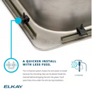 Elkay 15in. Drop-in 1 Bowl 20 Gauge Durable Satin Stainless Steel Sink With Faucet