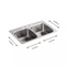 KOHLER Verse 33 in. Drop-in Double Bowl 20 Gauge Stainless Steel Kitchen Sink with 4-Holes