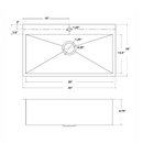 Golden Vantage Handmade Drop-in Stainless Steel 30 in. x 18 in. x 9 in. 1-Hole Single Bowl Kitchen Sink in Brushed Finish