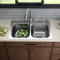 KOHLER Verse 33 in. Drop-in Double Bowl 20 Gauge Stainless Steel Kitchen Sink with 4-Holes