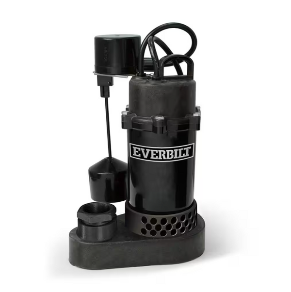 Everbilt 1/2 HP Aluminum Submersible Sump Pump Vertical Switch