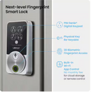 Lockly Secure Pro Zeno Series Smart Door Lock,Fingerprint Keyless Entry Door Lock for Front Door with Apple Home Key,Built-in Wi-Fi,Auto Lock, App Remote Control,IP65 Waterproof,Easy Installation