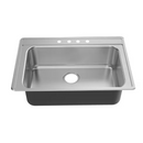 Glacier Bay33 in. Drop-In Single Bowl 20 Gauge Stainless Steel Kitchen Sink.