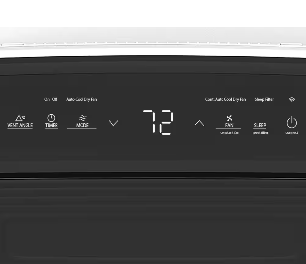 Toshiba Portable Air Conditioner 8,000 BTU (12,000 BTU ASHRAE) 115-Volt Smart Wi-Fi Portable Air Conditioner for upto 350 sq. ft