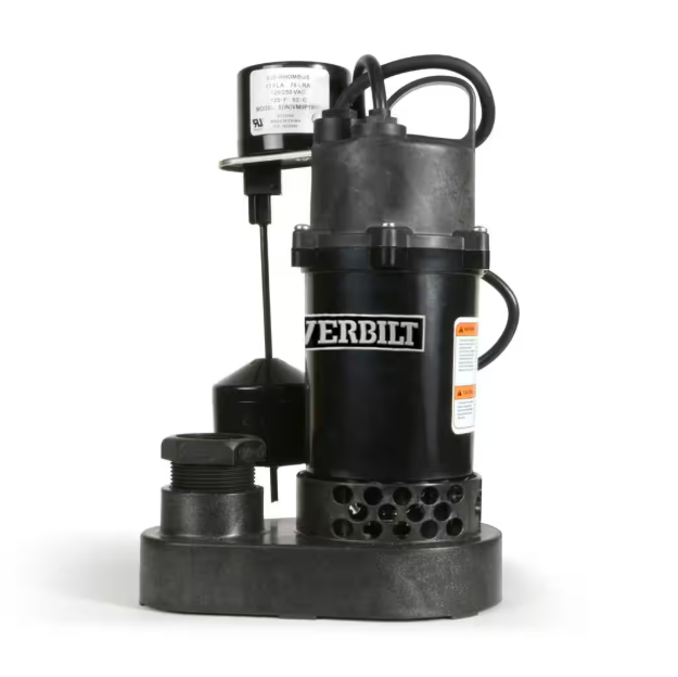 Everbilt 1/2 HP Aluminum Submersible Sump Pump Vertical Switch