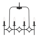 Island Chandelier Minka Lavery Muncie 4-Light Black Candle Island Chandelier for Dining Room with no Bulbs Included.