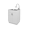 Glacier Bay 24 in. W x 21 in. D x 34 in. L Stainless Steel Laundry/Utility Sink with Faucet and Cabinet in White